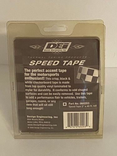 Dei - speed tape - black &amp; white checker 2&#034; x 40 foot roll - nos -  part #060203