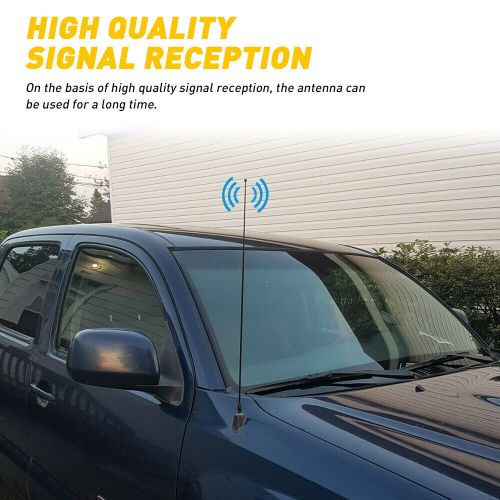 21&#034; antenna black stainless mast power radio for am/fm toyota tacoma 1995-2016