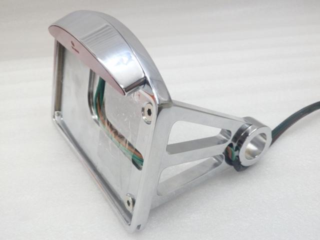 Chrome led license plate side mount tail light  for harley chopper cruiser 