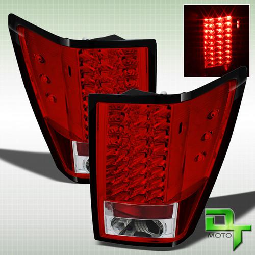 07-10 grand cherokee sport suv led red clear tail lights brake lamps left&right