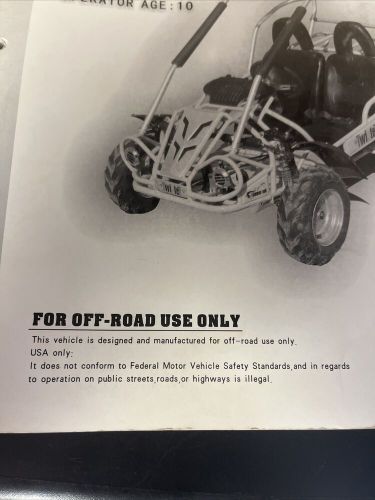 Junior sport js80iir go kart owner&#039;s &amp; parts manual