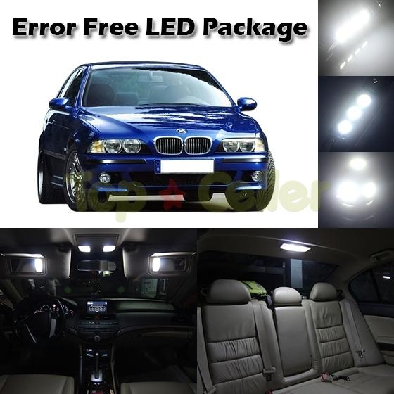 19x error free white light package for 1997-2003 bmw e39 map dome license plate