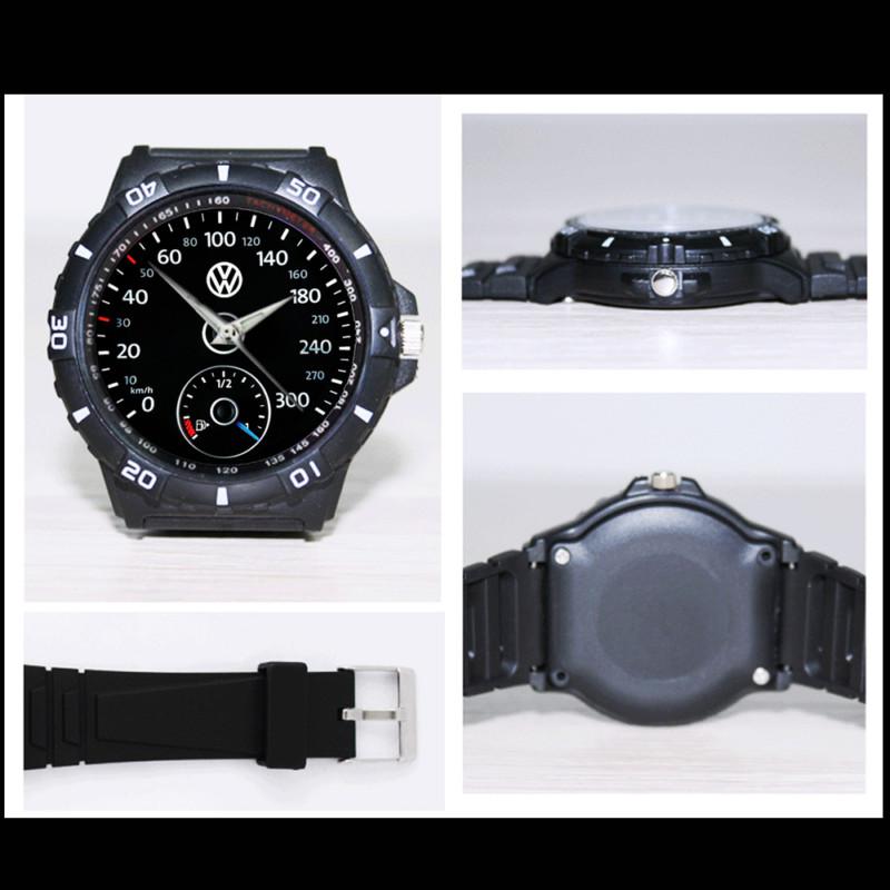 -hot- volkswagen scirocco speedometer style custom black sport quartz watch