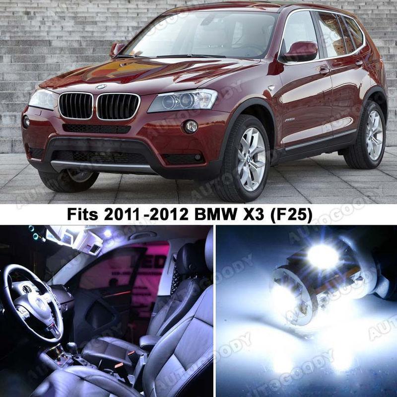 Bmw x3 white led lights interior package kit f25