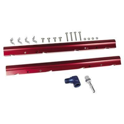 Professional products fuel rail aluminum red anodized chevy 4.8 5.3 5.7 6.0l kit