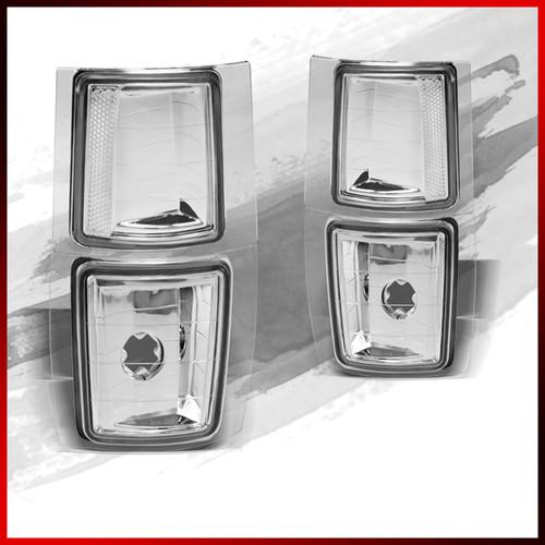 94-98 chevy c10 c/k clear corner turn signal lights w/clear refl. housing