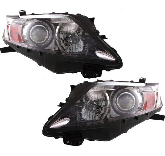 New headlamps headlights pair set 2pc halogen canada built for 10-13 lexus rx350