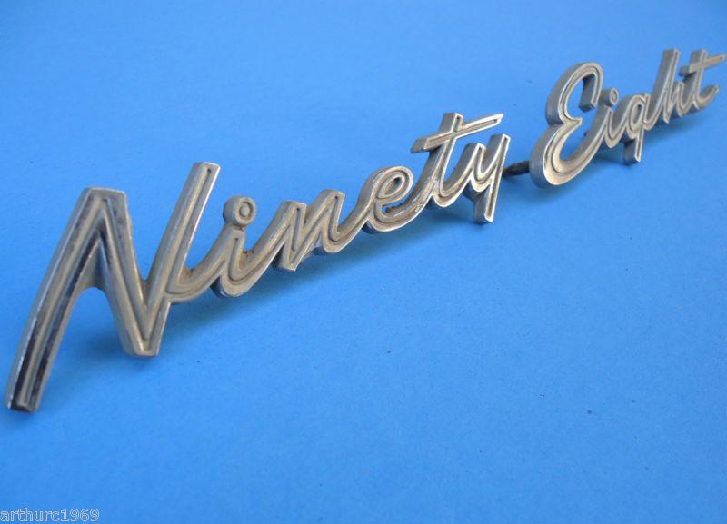 Oldsmobile trunk emblem 1960's 1964 oldsmobile ninety eight oem script emblem 