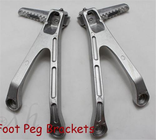 Silver rear passenger foot pegs bracket fit for honda cbr1000rr 2008 2009 2010