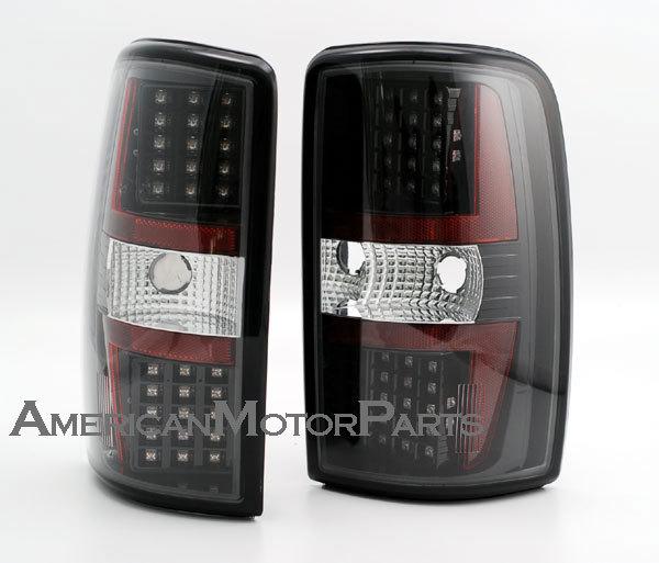 Depo pair euro black altezza tail lights w/ led chevy gmc suburban tahoe yukon