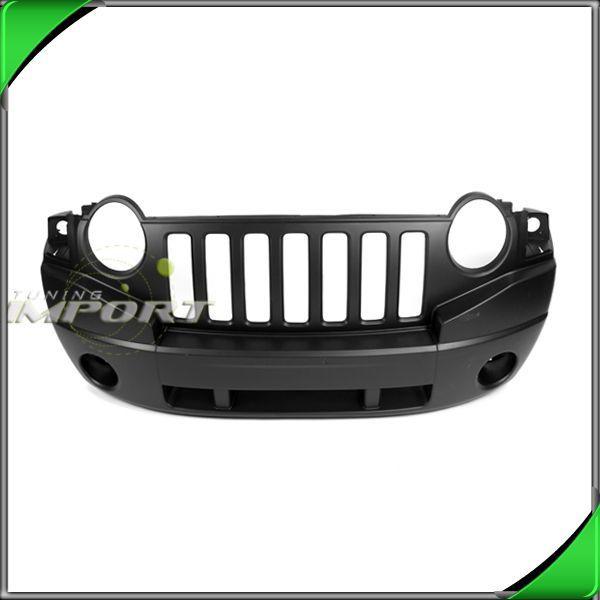 07-09 jeep compass front bumper cover primed plastic paint-ready w/ fog holes