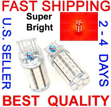 2 x 7443 super red 41 smd led parking tail light bulbs 990 990r 992 992r 7440r