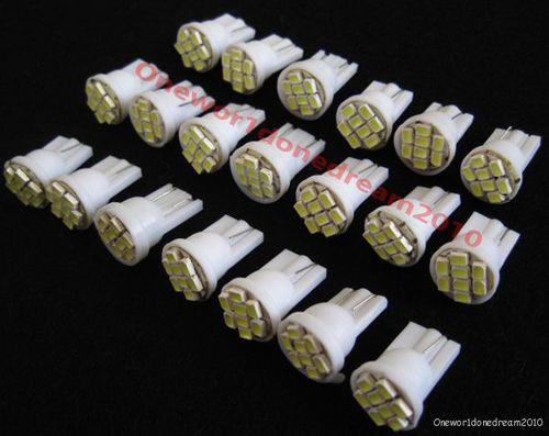 20pcs lot t10 194 168 w5w 8smd led smt car wedge tail light bulb lamp 12v white 