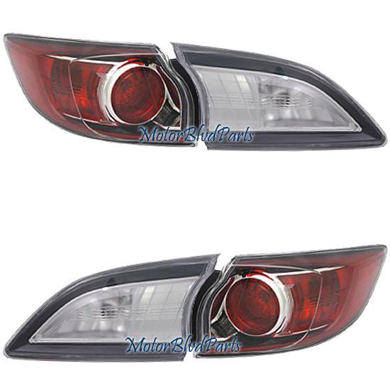 10-12 mazda 3 hatchback tail lamps lights 4pc left + right pair