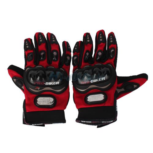 New biker bicycle motorcycle riding protective gloves l red