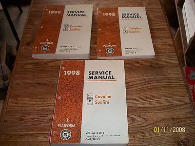 1998 chevy cavalier\pontiac sunfire factory issue repair manual set