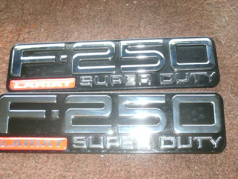 1999 2000 2001 2002 2003 ford f250 f-250 super duty lariat fender emblems pair