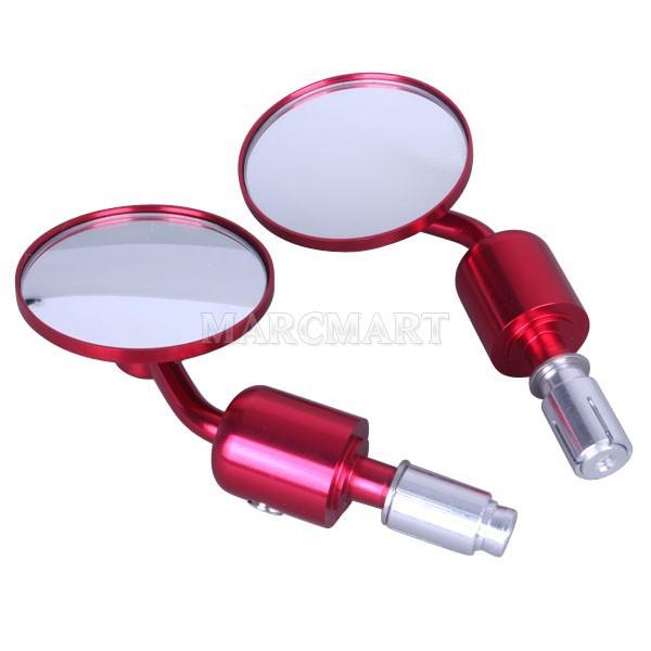 Universal bar end motorcycle rear view mirror for suzuki honda kawasaki 7/8''