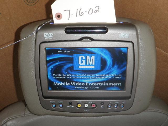 Silverado tahoe avalanche sierra yukon escalade 7'' dvd player headrest monitor