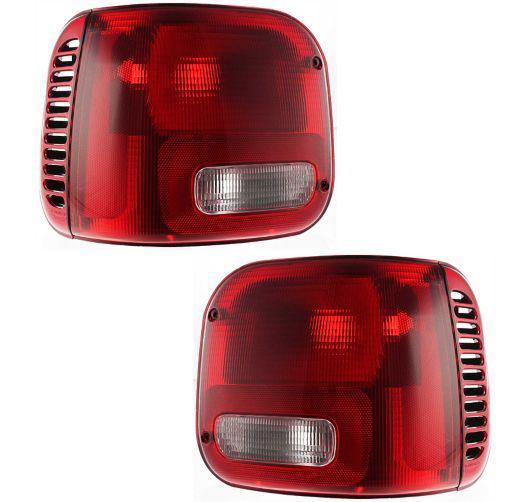 New pair set taillight taillamp housing assembly sae and dot 94-03 dodge ram van