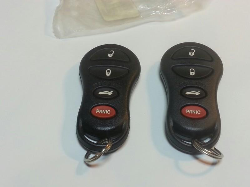 2 new 00-05 dodge neon pt cruiser keyless remote 04759008 gq43vt9t four buttons