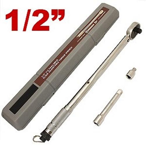 1/2" torque wrench ratchet click micrometer socket adjustable 20-150 ft lb sae