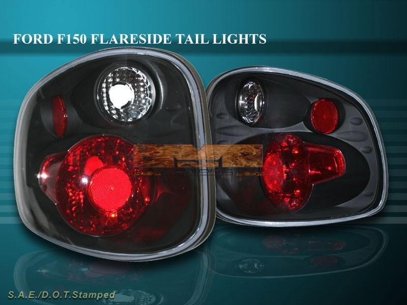 2001-2003 ford f150 f-150 flareside tail lights jdm black