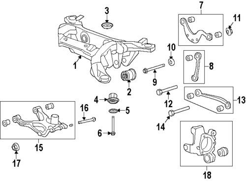 Gmc 11589375 genuine oem factory original lateral arm bolt