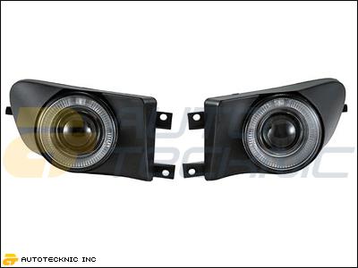 97-00 bmw e39 528i 530i 540i halo projector fog lights foglights lamp housing