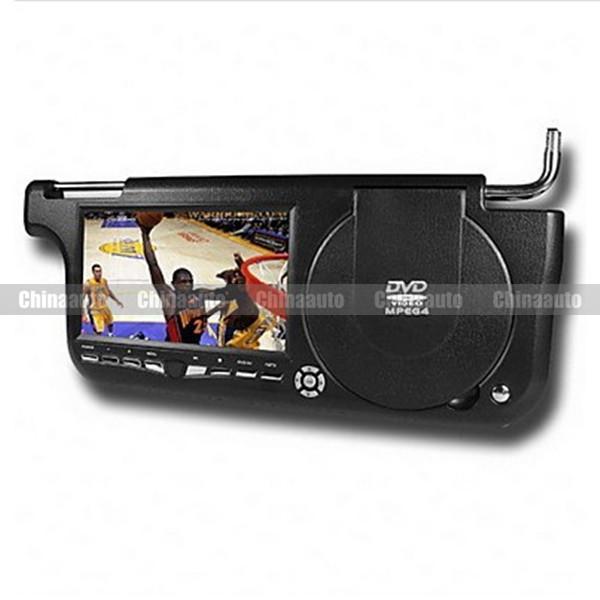 7 inch right side sun visor car lcd dvd games tv player fm transmitter black