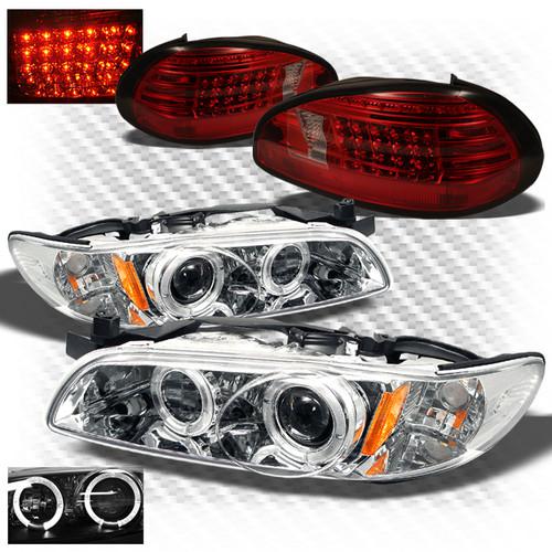 97-03 grand prix halo projector headlights + r/s philips-led perform tail lights