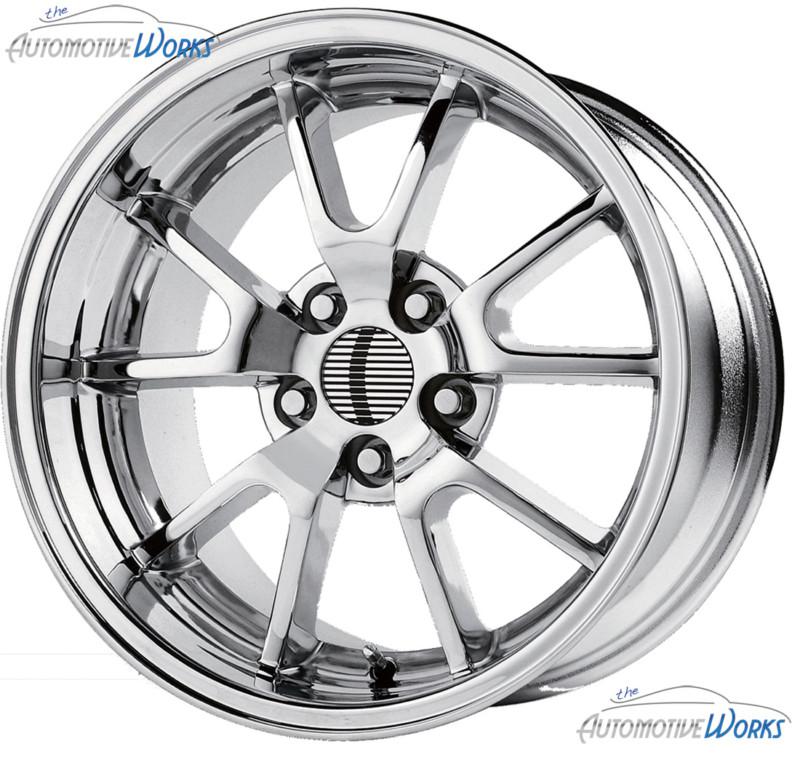 1 - 17x10.5 replica mustang fr500 5x114.3 5x4.5 27mm chrome wheel rim inch 17"