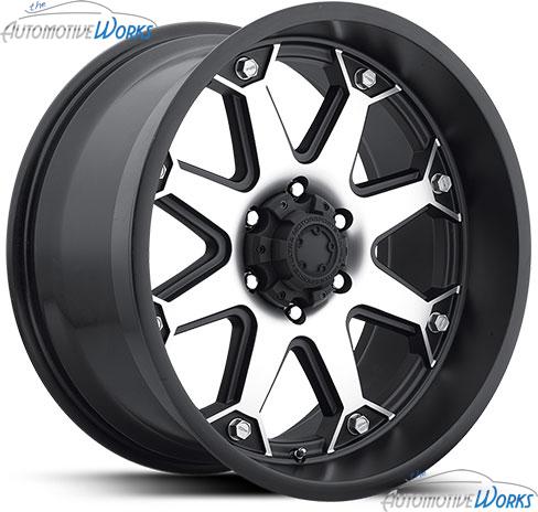 17x9 ultra 198 bolt 8x165.1 8x6.5 0mm black machined wheels rims inch 17"