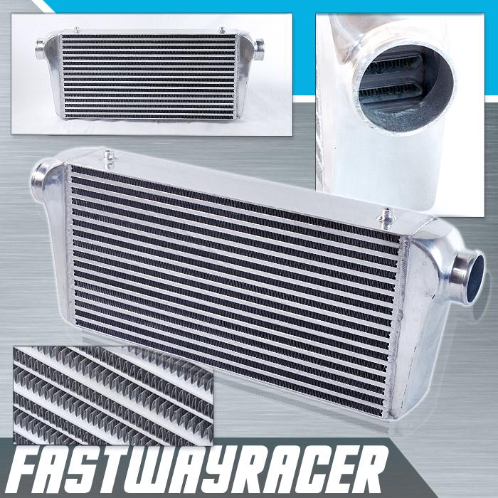 Universal 24''x12''x4'' turbo fmic aluminum front mount intercooler 3.0'' inlet