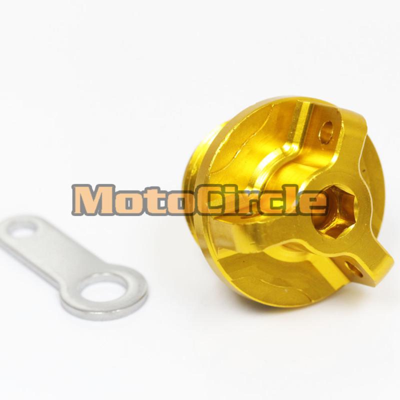 Gold cnc oil filler cap ducati monster 600 750 900 1000 s2r s4r supersport