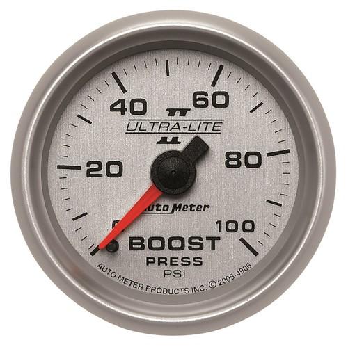 Auto meter 4906 ultra-lite ii; mechanical boost gauge