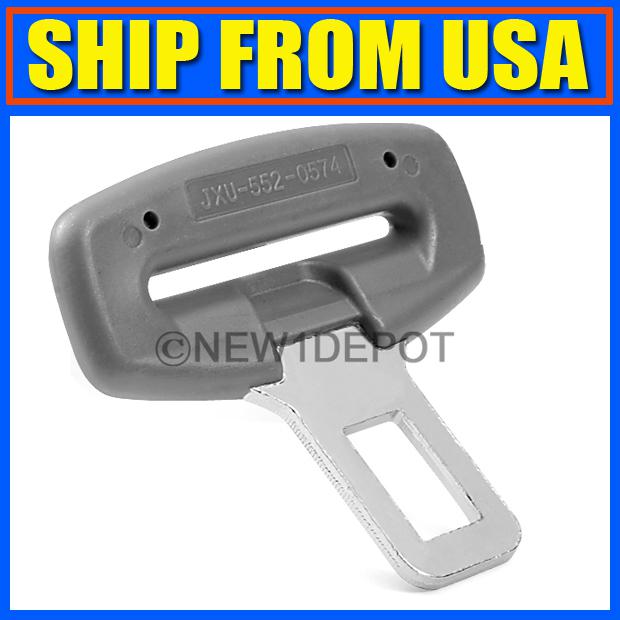 Us 2x car safety seat belt metal inserted buckle alarm canceller eliminator new