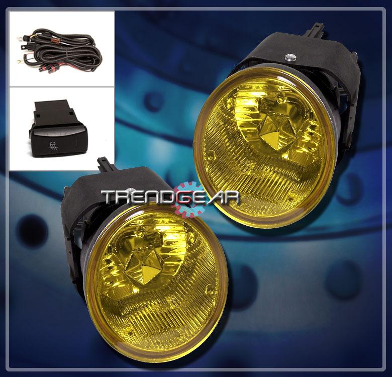 01-04 nissan frontier/xterra/00-03 sentra/maxima jdm yellow fog light+oem switch