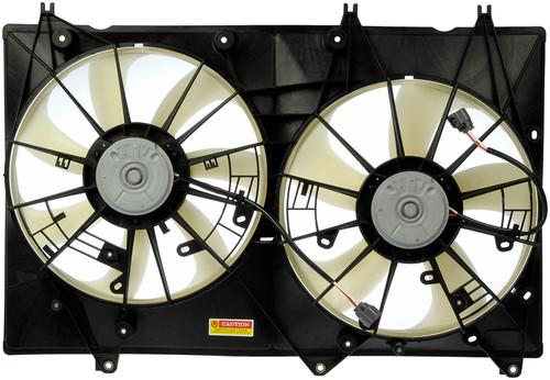 Dual fan assy 2009-08 toyota highlander rad fan hybrid platinum# 2111413