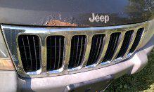 1999-2004 jeep grand cherokee larado front grille