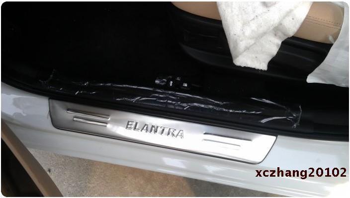  hyundai elantra   high quality stainless door sill scuff plate 2012-2013