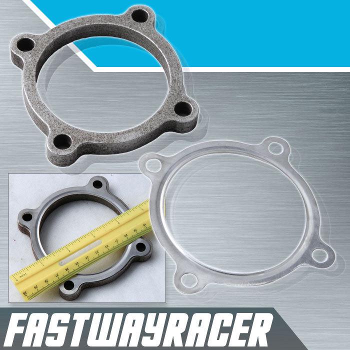 3.0'' 4 bolt turbo exhaust downpipe flange + gasket t4 gt35 t3/60-1 gt3582r .63