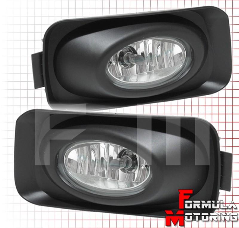 Acura tsx cl9 04-06 clear lens front bumper fog lights lamps+wring kit+switch