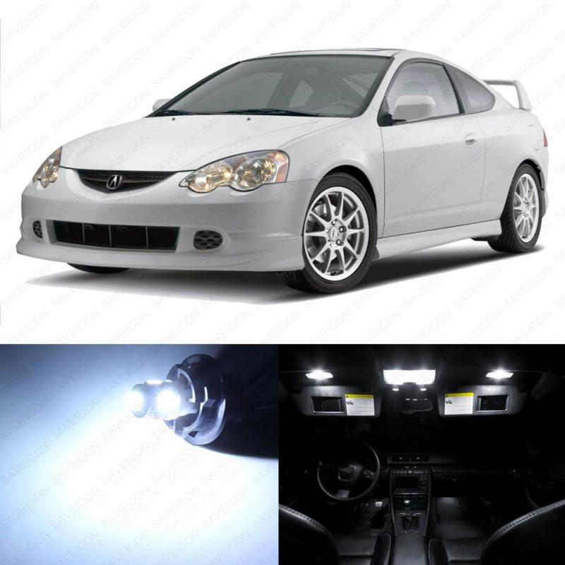 6 x xenon white led interior lights package for 2002 - 2006 acura rsx us seller