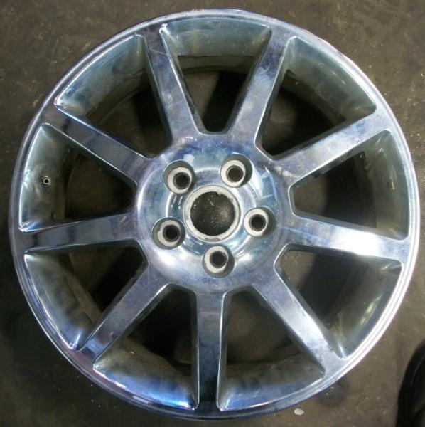 Wheel 06 07 cadillac dts 18x7-1/2 9 spoke chrome opt p31 thru vin 7u128110