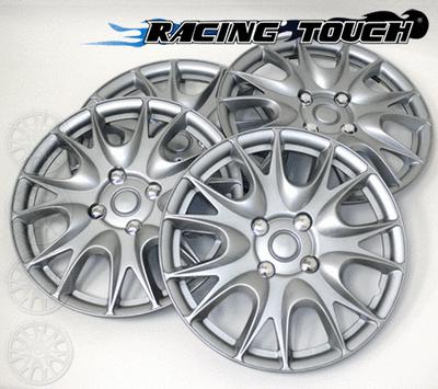 #533 replacement 14" inches metallic silver hubcaps 4pcs set hub cap wheel cover