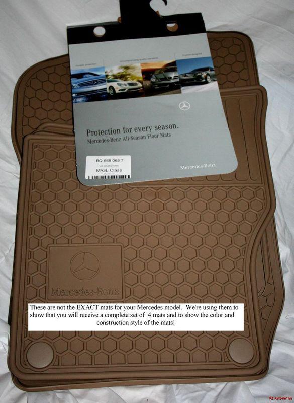 2010 to 2013 mercedes glk350 rubber floor mats - factory oem items - beige