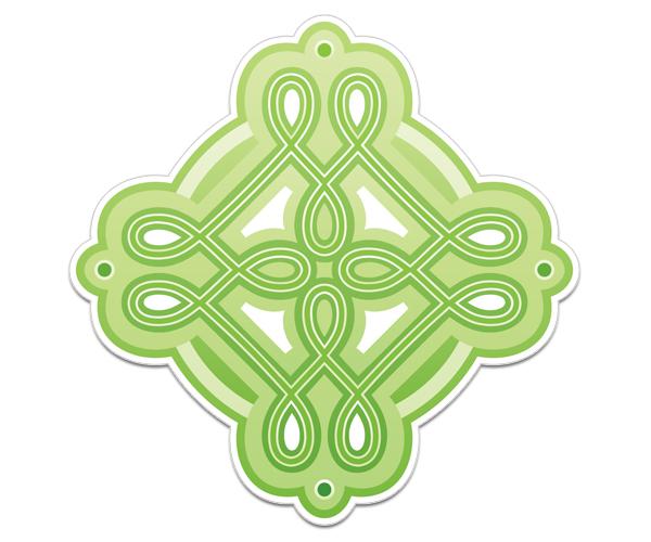 Celtic irish knot decal 5"x5" ireland cross vinyl bumper sticker zu1