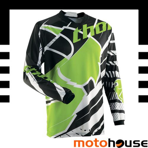 Thor youth phase mask jersey mx offroad dirt motocross green black white 