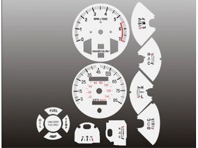 1983-1988 ford ranger bronco ii instrument cluster white face gauges 83-88